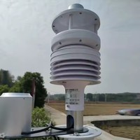 Station météo compacte à énergie solaire à ultrasons Mesure la température de l'air l'humidité la pression la vitesse du vent les précipitations - Mini anémomètre