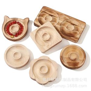 Plateau de présentation de bijoux en bois massif, support pour bracelets, décoration d'intérieur, porte-cadeaux artisanal, finition naturelle, design fait main - Product Image 2