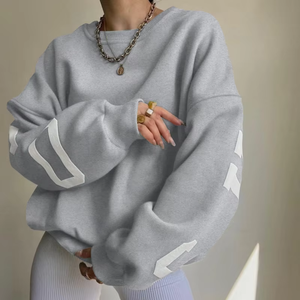 Felpa Oversize Personalizzata in Cotone 400gsm, Stile Streetwear Y2k con Stampa in Rilievo, Felpa con Cappuccio da Donna <span class=keywords><strong>Chicago</strong></span> - Product Image 3