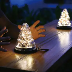 Solar Starry Sky Light Luar Ruangan Kerucut Remote Control 8 Fungsi Lanskap LED Kawat Tembaga Tali Lampu Luar Ruangan Tahan Air Bintang