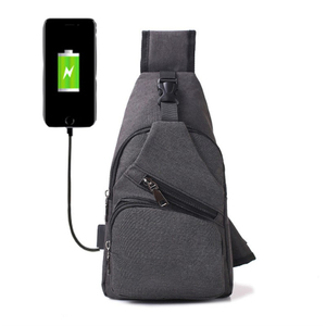 Wholesale Men Backpack Chest Pack Single Rucksack England Chest <strong>Bags</strong> Shoulder Cross Body <strong>Bag</strong> External USB Charger Backpack <strong>Boys</strong> - Product Image 4