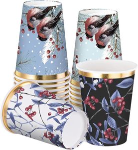 No Leak Coffee & Smoothie Paper Cups 12oz & 16oz <b>Wood</b> Pulp Paper for Parties - Product Image 5