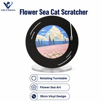 Griffoir pour chat avec base tournante, plateau circulaire rotatif pour griffer et jouer