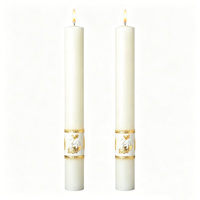 Bougie d'église pour usage à l'autel, 51% cire d'abeille pure, naturelle, longue durée de combustion, sans gouttes, sans fumée, bougies chrétiennes propres