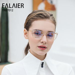 Monturas de Gafas Cat Eye FalaiEr Tr87012 con Protección Anti Luz Azul para Mujer, Montura Completa, Lentes AC, Estilo Europeo - Product Image 5