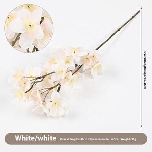 46 cm Décoratif Fleur De Pêcher Branche D'arbre Prunier Fleur De Pêcher Branche Fleur De Soie Arbre Déco <span class=keywords><strong>Japonais</strong></span> Fleur De <span class=keywords><strong>Cerisier</strong></span> Ensemble - Product Image 2