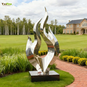 आप ठीक अमूर्त आउटडोर बगीचे सजावट मूर्तिकला स्टेनलेस स्टील लौ प्रतिमा - Product Image 2