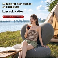 Nouvel Arrivage Transfrontalier : Fauteuil de relaxation gonflable pliable en PVC écologique en forme de cœur, idéal pour les siestes et les moments décontractés