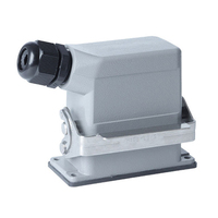 Connecteur rectangulaire robuste WZUMER HDC-HE 10 broches 16A IP65 étanche avec leviers de verrouillage en acier inoxydable