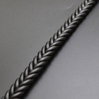 1 Meter12 * 6mm el yapımı geniş örgülü düz deri halat kahverengi mavi deri kordon DIY bilezik takı yapımı el sanatları aksesuarları