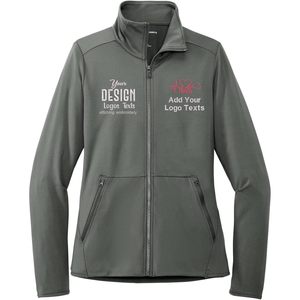 2025 Vestes de texte avec logo brodé personnalisé pour femmes Lk595 polaire extensible avec touche personnalisée - Product Image 1