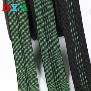 2-7cm Durable <strong>Elastic</strong> <strong>Webbing</strong> Green Black Stripe PP PE <strong>Elastic</strong> <strong>Band</strong> for <strong>Sofa</strong> Chair Back Knitting - Product Image 1