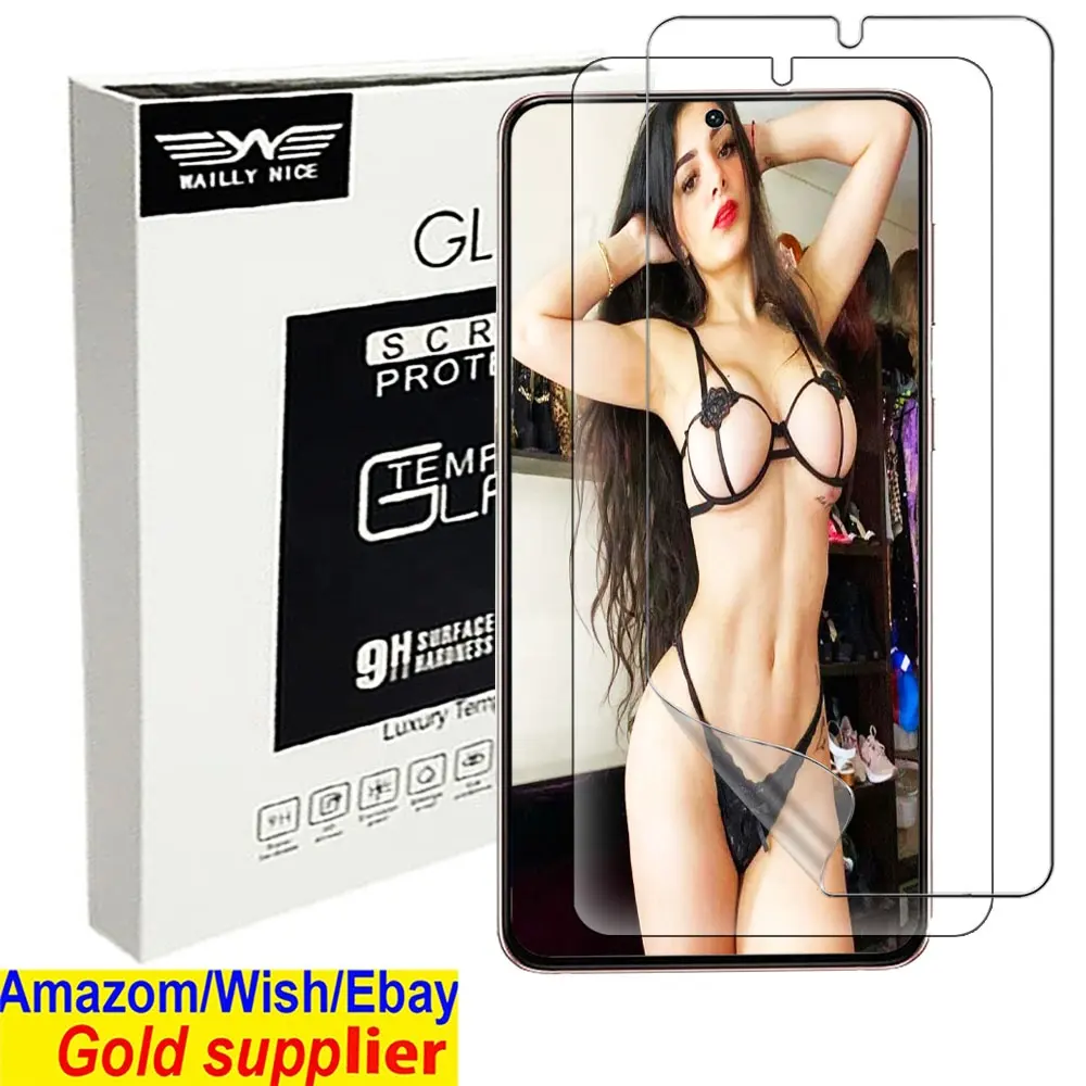 Waillynice Amazon gold anti-scrach Fingerprint unlock 3d 2 pack hydrogel screen protector film for Samsung s21 ultra