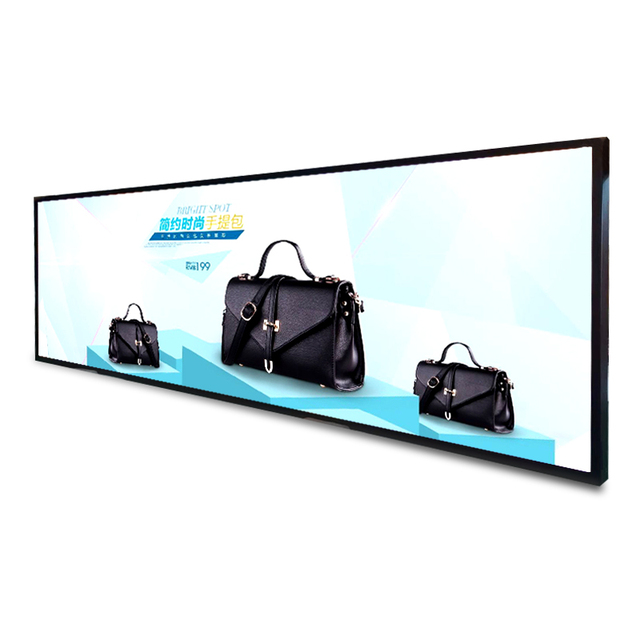 High Brightness Commercial Shelf Edge Ultra Wide Stretched Bar Lcd Display Monitor Advertising Screen