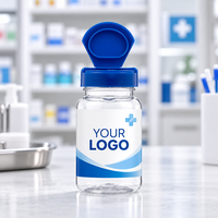 Flacon capsule transparent en PET de 100 ml, conteneur vide en plastique pour compléments alimentaires, pilules, produits de santé
