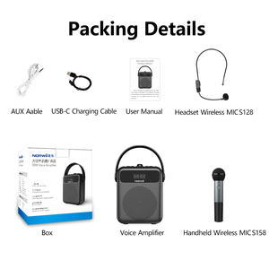 Norwii S508 30W Microphone sans fil rechargeable Amplificateur vocal avec casque/microphone portable <span class=keywords><strong>pour</strong></span> enseignant Discours public - Product Image 6