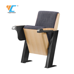 Fournisseur chinois Chaises de salle de conférence de cinéma de luxe populaires Chaises d'église <span class=keywords><strong>en</strong></span> tissu avec table à écrire - Product Image 4