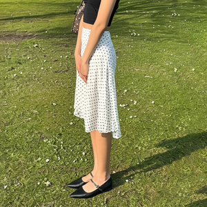 Falda de Malla con Cintura Baja y Corte en A para Mujer, Verano, Ecológica, Transpirable, Informal, Color Block, Chifón - Product Image 4