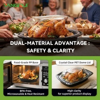Boîtes d'emballage pour poulet rôti YANGRUI avec couvercle transparent, contenants à emporter pour poulet BBQ, emballage alimentaire pour poulet
