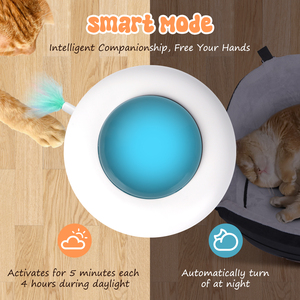 Nobleza giocattolo interattivo per gatti con piume eco-friendly Smart per interni con 3 modalità di gioco 5cm moderno stile di animazione classica - Product Image 6