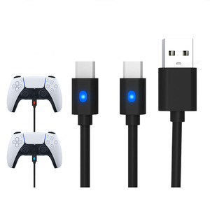 <span class=keywords><strong>Cable</strong></span> de carga 2 en 1 3M tipo C <span class=keywords><strong>para</strong></span> PS5/<span class=keywords><strong>Xbox</strong></span> <span class=keywords><strong>Series</strong></span> X <span class=keywords><strong>S</strong></span> / Switch Gamepad controlador de juego teléfono inteligente fuente de alimentación <span class=keywords><strong>cable</strong></span> cargador - Product Image 1