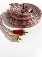 Câble torsadé transparent 2RCA |   Câble audio stéréo haute fidélité double RCA vers connecteur mâle