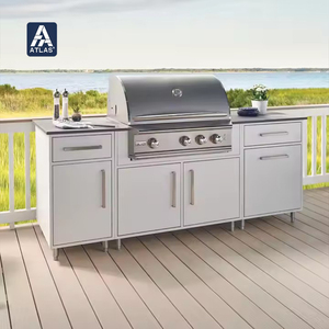 Cucina da Barbecue Portatile per Esterni in Stile Greco, in Acciaio Inossidabile, Resistente, Impermeabile, Verniciata a Polvere, di Alta Qualità, Facile da Montare - Product Image 3