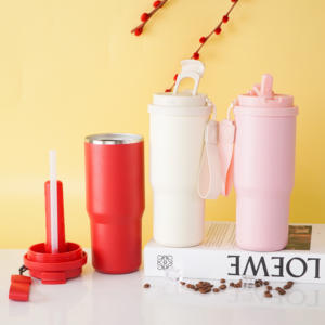 Stock car tazza tumbler 26oz in acciaio inox isolato termiche tazze da caffè a tenuta di caffè tazza da viaggio con 2 in 1 coperchio con corda - Product Image 2