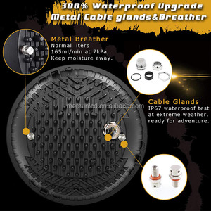 Phare LED universel de 7 pouces pour <span class=keywords><strong>Jeep</strong></span> <span class=keywords><strong>Wrangler</strong></span> TJ <span class=keywords><strong>2</strong></span> <span class=keywords><strong>portes</strong></span> 1997-2006, phare rond de 7 pouces à faisceau haut/bas, anneau halo <span class=keywords><strong>blanc</strong></span>/bleu, <span class=keywords><strong>2</strong></span> pièces - Product Image 5