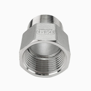 Raccord droit hexagonal en acier inoxydable de qualité industrielle, filetage mâle-femelle, pour pompes, instruments, compteurs, chaudières, classe 150 - Product Image 2