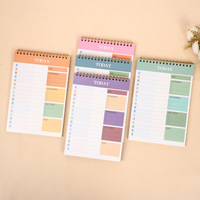 Carnet de planification quotidien B5 personnalisé transfrontalier en anglais, avec impression numérique, notes autocollantes colorées et suivi de l'autodiscipline