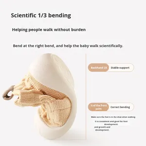 Scarpe <span class=keywords><strong>Primi</strong></span> <span class=keywords><strong>Passi</strong></span> Unisex in Maglia Traspirante per Neonati, Suola Morbida Antiscivolo per Tutte le Stagioni, Polsino Elastico con Linguetta di Trazione, Personalizzabili all'Ingrosso - Product Image 5