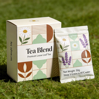 Emballage de produits en gros, boîte pliante en carton couleur, papier kraft, boîte à thé personnalisée imprimée pour les herbes en vrac