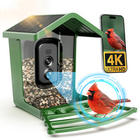 Caméra de mangeoire à oiseaux intelligente IA 4K Wi-Fi double bande étanche IP66 avec mise à niveau OTA, détection de mouvement PIR, alimentation solaire Willfine