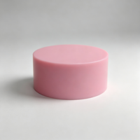 Vente en gros de flacons cosmétiques en verre bleu mat de 120 ml, couleur personnalisée, bouchon rose, flacon vide pour lotion, emballage