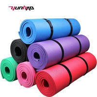 Tapis de yoga épais en NBR de haute qualité, antidérapant, avec logo personnalisé, de la marque YC, pour le yoga et le Pilates, longueur 183 cm, épaisseur 1 cm