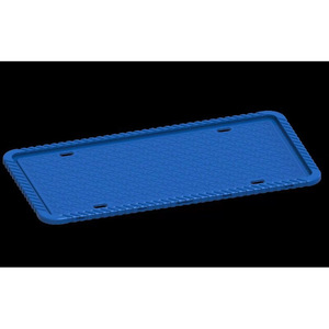 Cadre de plaque d'immatriculation en silicone bleu, couverture de protection avec distance entre les trous de 205 mm pour usage automobile - Product Image 2