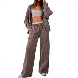 Jogging pour femmes de qualité supérieure, tissu en molleton doux, 100% coton, pantalon de survêtement pour femmes, pantalon et pantalon de jogging pour femmes - Product Image 1