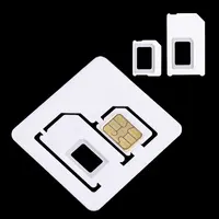 प्लास्टिक भंडारण कार्ड धारक 2 में 1 नैनो सिम के लिए माइक्रो सिम मानक सिम एडेप्टर