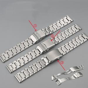 สายนาฬิกาสแตนเลสแท้สำหรับ <span class=keywords><strong>Seiko</strong></span> รุ่น <span class=keywords><strong>Submariner</strong></span> 007 สายเปลี่ยนขนาด 20 มม. 22 มม. สำหรับ Huawei สำหรับ Samsung สายนาฬิกาอเนกประสงค์ - Product Image 1