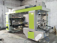 Machine d'impression flexographique semi-automatique pour sacs en plastique et en papier, avec presse à lettres et empileur de papier