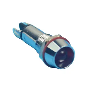 12mm Metal LED Warning Light IP67 Pilot Wires Switch 3V 5V 12V 220V Red Blue internal reflector plate Indicator Signal Lamp