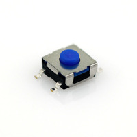 Micro-interrupteur tactile étanche 6*6 SMD 4 broches 3.5H SMT, bouton-poussoir en silicone bleu