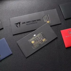 Lujo personalizado cartón papel crédito regalo tarjeta VIP tarjetas de visita caja embalaje sobre