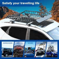 JINHUIJU HJ-RB518A Barres de toit universelles en fer pour voitures et camions, porte-bagages 4x4, capacité 75 kg, noir, 100 % testé