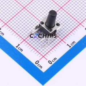 TS013-CBW0FH10.0 Tactile Switch Through hole-4P,7.5x7mm Switch Single Pole Single Throw Round Button 2.5N Right Angle Insert - Product Image 1