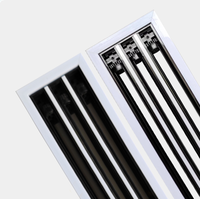 Diffuseur d'air linéaire en aluminium à 2 ou 3 fentes, grille de diffuseur de plafond pour ventilation CVC