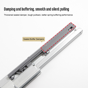 Armoire à bijoux à montage inférieur Guides <span class=keywords><strong>de</strong></span> meubles Extension complète Diapositives <span class=keywords><strong>de</strong></span> canal télescopiques Fermeture en douceur Tiroir <span class=keywords><strong>Rail</strong></span> coulissant - Product Image 2