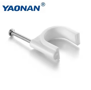 Clips de <span class=keywords><strong>Cable</strong></span> de Plástico Blanco de Alta Calidad YAONAN, PE/PP, Fácil Instalación, Soporte de <span class=keywords><strong>Pared</strong></span>, Diseño de Clavo de Acero, Tamaños Personalizables - Product Image 2