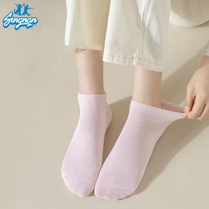 المرأة غزل القطن الخالص أنبوب قصير لا بيلينغ الرياضة الجوارب القصيرة العظم امتصاص العرق الصيف رقيقة القطن الرياضة الجوارب المخصصة - Product Image 3